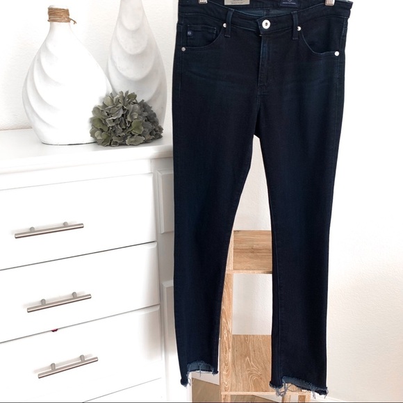 AG Adriano Goldsmith the Harper jeans Essential Straight Dark Blue Wash Sz 26R - Picture 2 of 12